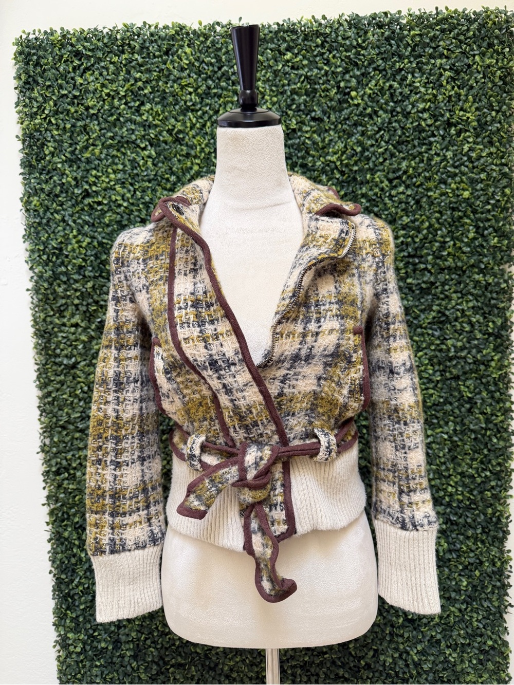 Juniors plaid jacket